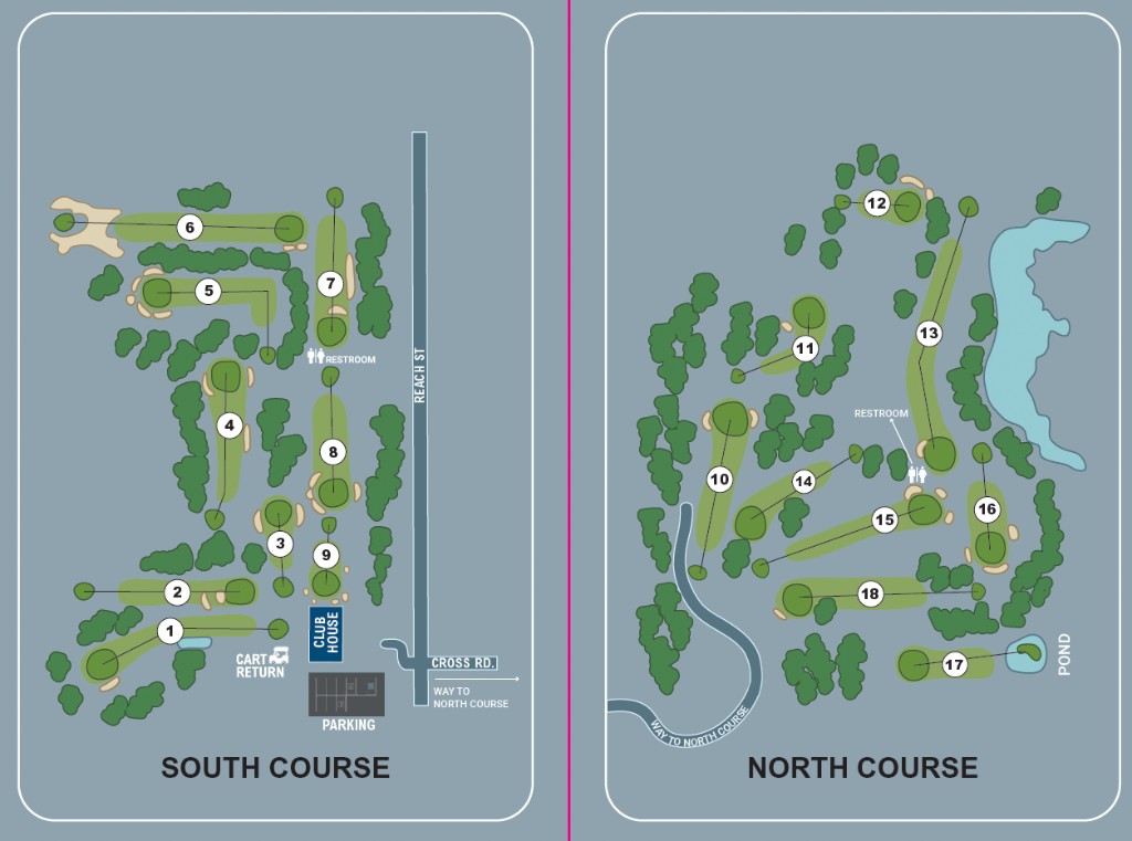 Foxbridge Golf Club - South Course and North Course Map